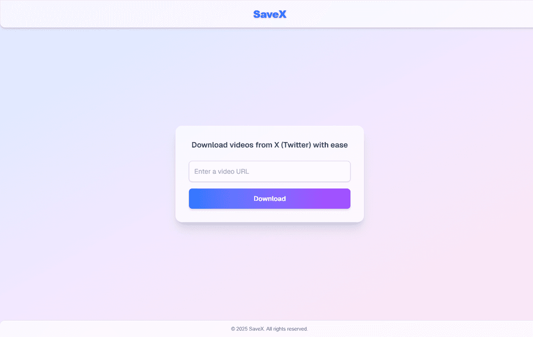 SaveX project screenshot